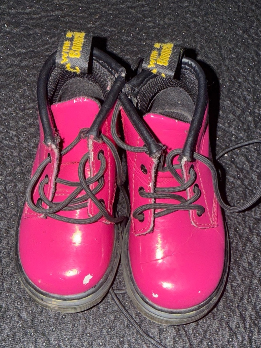 Dr. Martens Toddlers Brooklee Hot Pink Lace-Up Boots